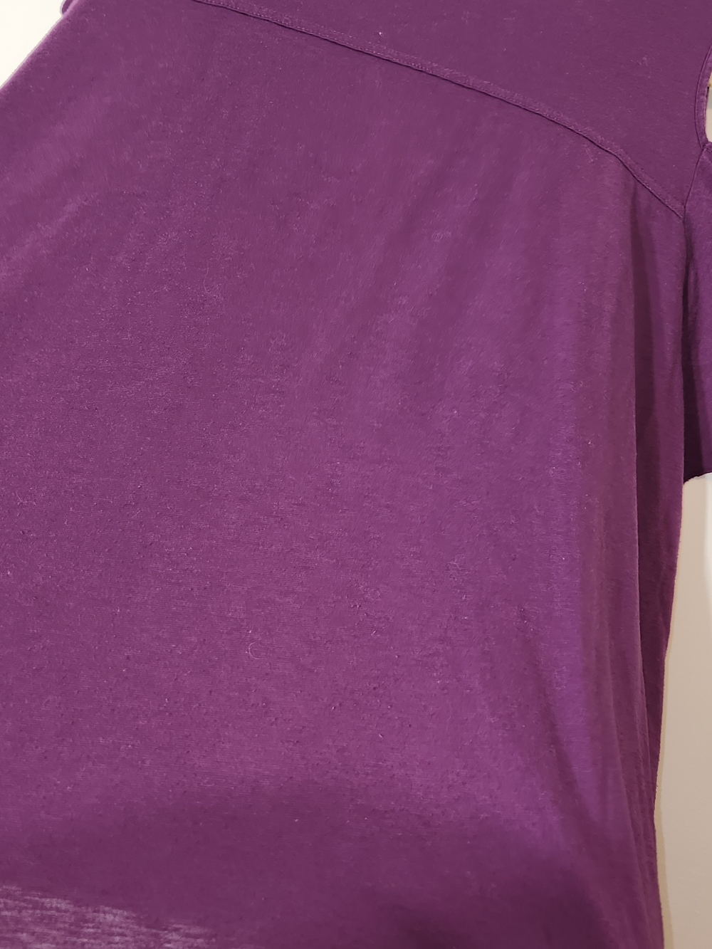 💜Lane Bryant💜 Plum Purple Cold-Shoulder V-Neck Top. Knit, Comfy, Size 22 - Picture 9 of 12